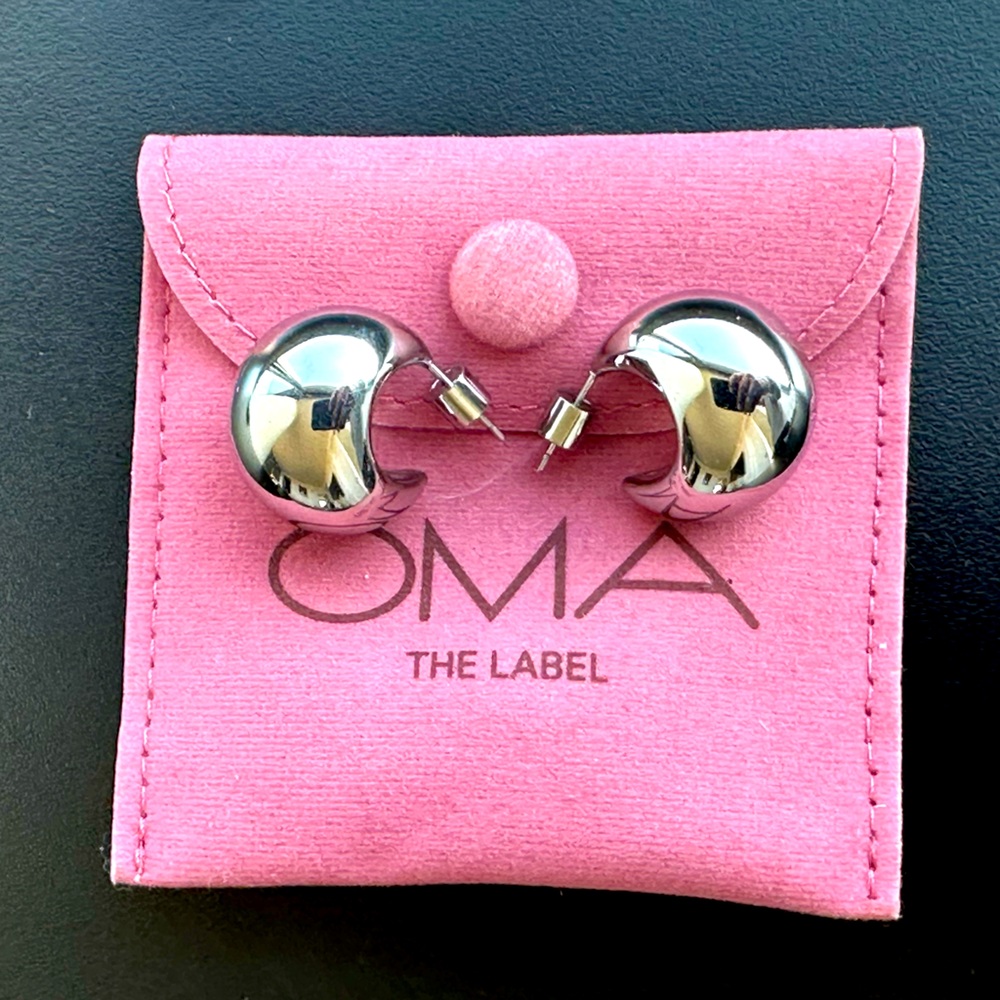 New OMA THE LABEL, Ewa Hoop Earrings.
